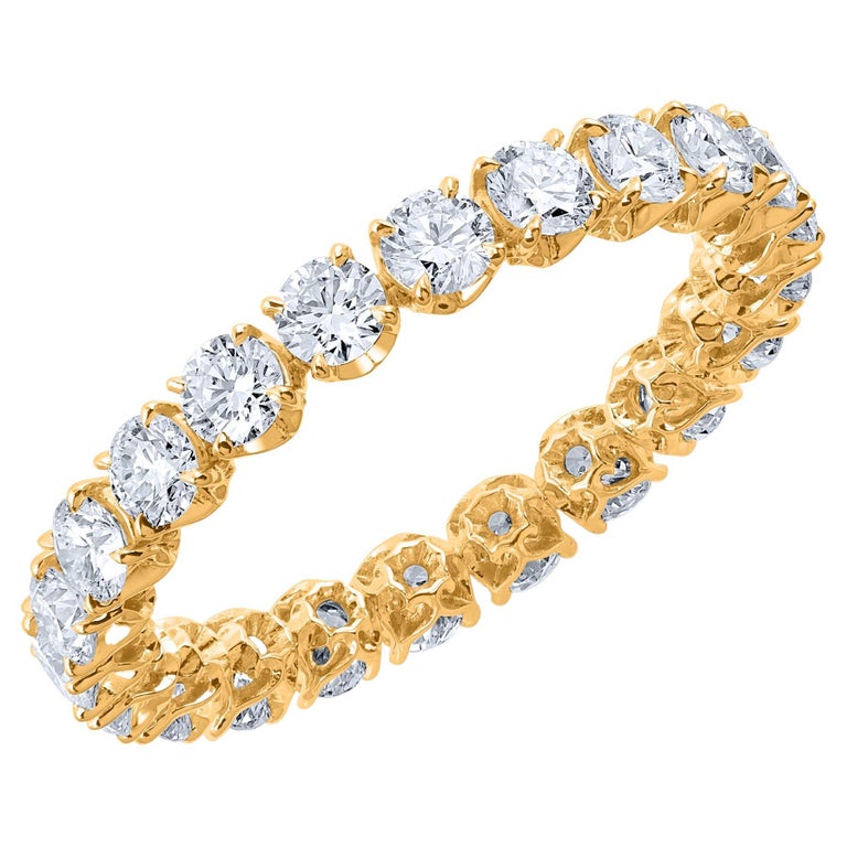 Full Ring Harakh 2.15 Carat Colorless Diamond 18 Karat Gold Full Eternity ...