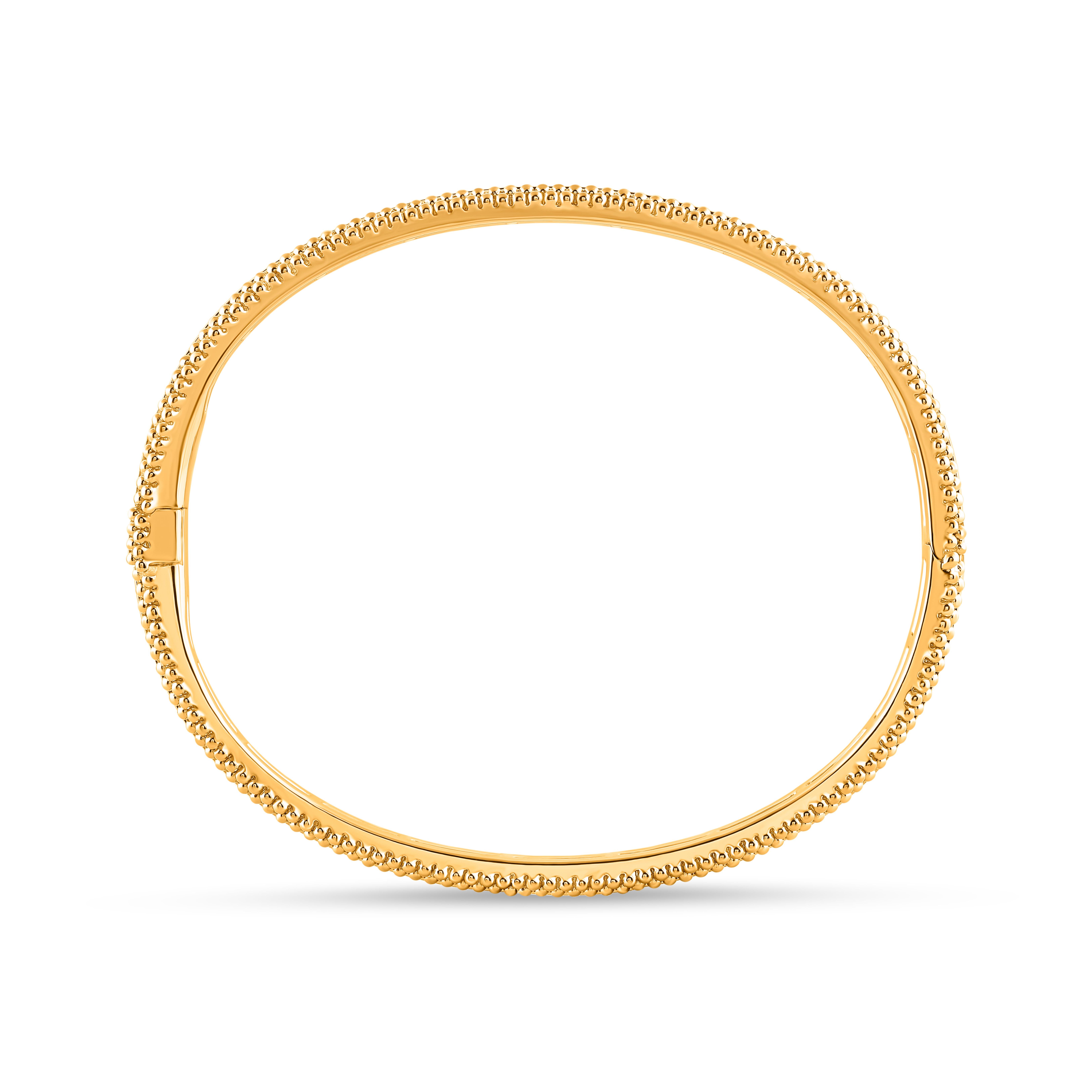 Contemporaneo Harakh 3 1/4 Diamante incolore in oro con perline e Baguette per l'eternità in vendita