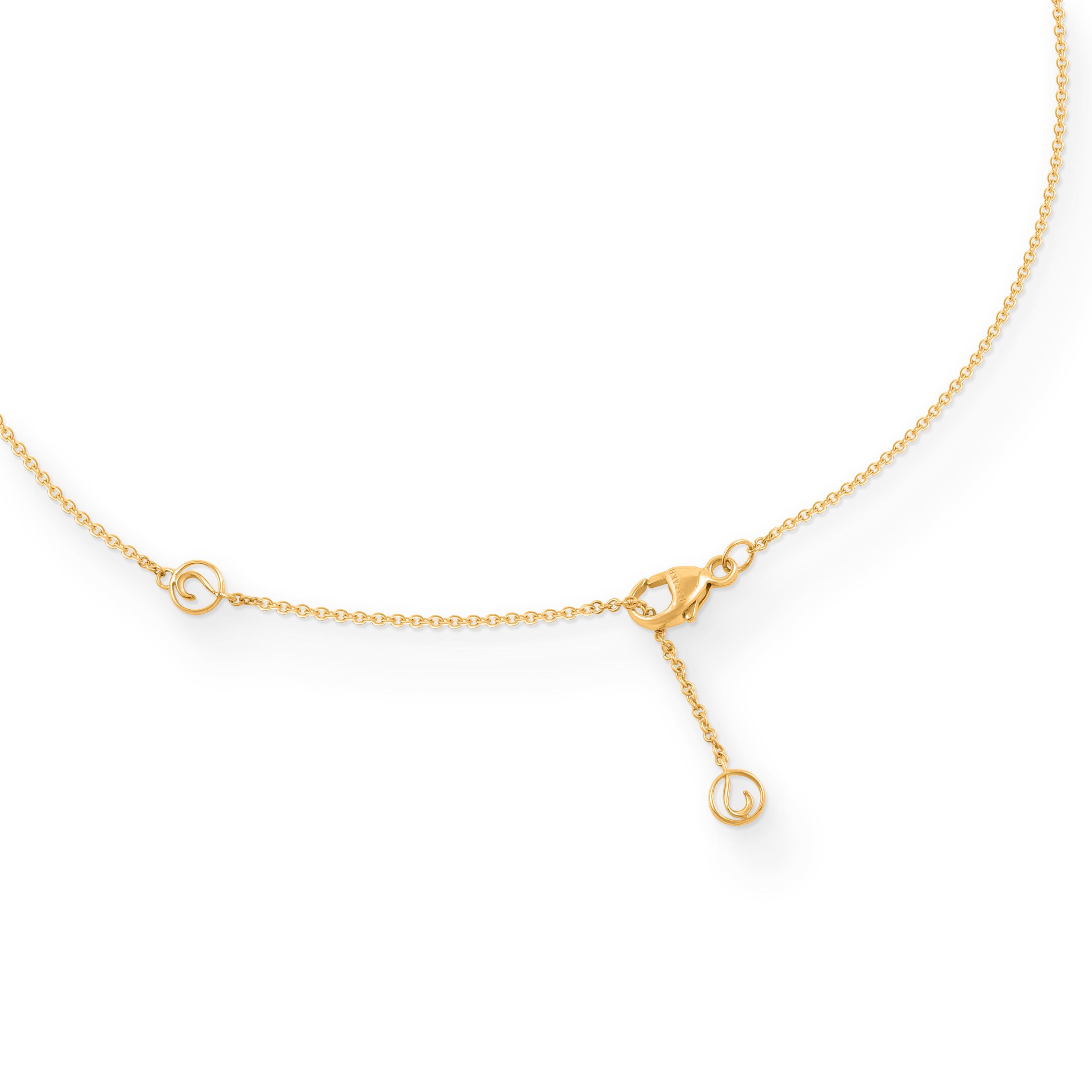 HARAKH 3/4 Karat farblose natürliche Diamant-Halskette aus 18 Karat Gold (Moderne) im Angebot