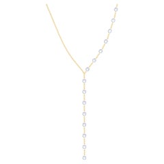 HARAKH 3/4 Carat Colorless Natural Diamond Station Necklace in 18 Karat Gold