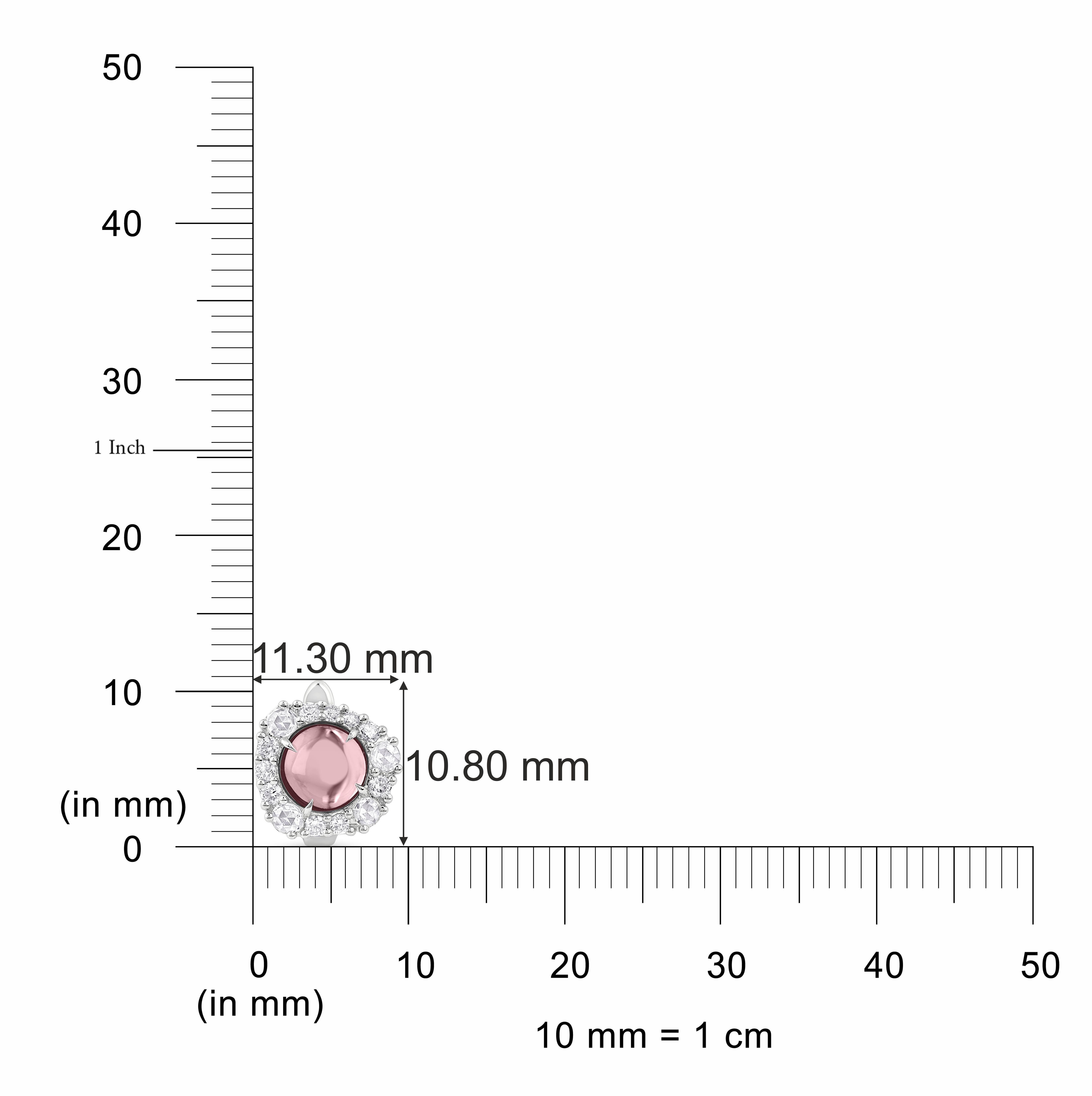 HARAKH 3/4 CT Ohrstecker, natürlicher farbloser Diamant im Brillantschliff & Turmalin im Zustand „Neu“ im Angebot in New York, NY