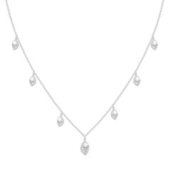 HARAKH 3/4 CT Natural Colorless Diamond Frangipani Necklace