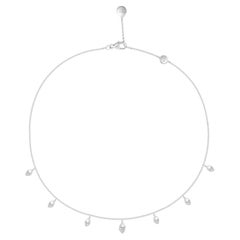 HARAKH 3/4 CT Frangipani-Halskette, natürlicher farbloser Diamant