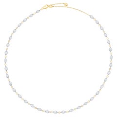 HARAKH 3 7/8 Karat  Halskette mit Brillanten und natürlichen farblosen Diamanten im Rosenschliff