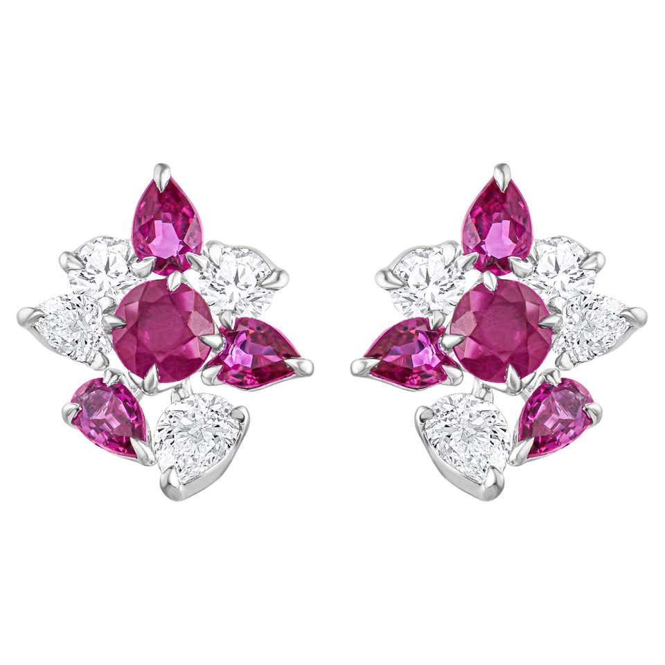 Harakh 1 1/2 Carat Brilliant Cut Natural Colorless Diamond and Ruby ...