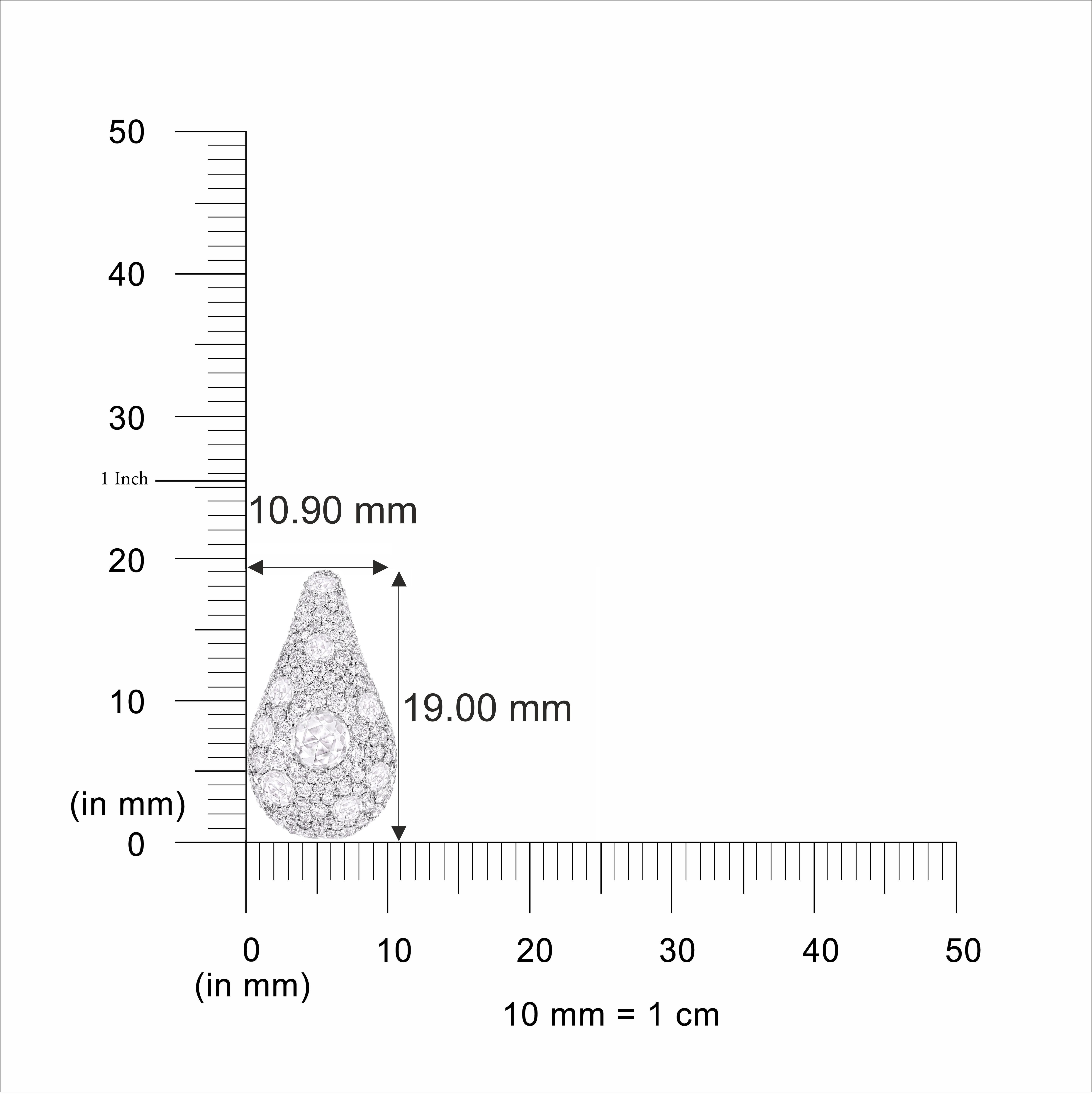 HARAKH 3.00 CT Natürlicher farbloser Diamant im Brillant- und Rosenschliff-Ohrring (Brillantschliff) im Angebot