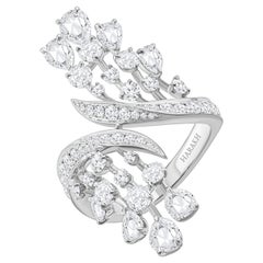 Harakh 3 Carat Colorless Diamond Cascade Cocktail Ring in 18kt White Gold