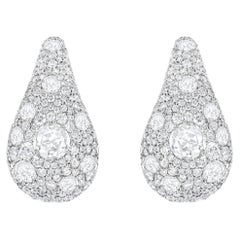 HARAKH 3.00 CT Natural Colorless Diamond Brilliant & Rose Cut Earring