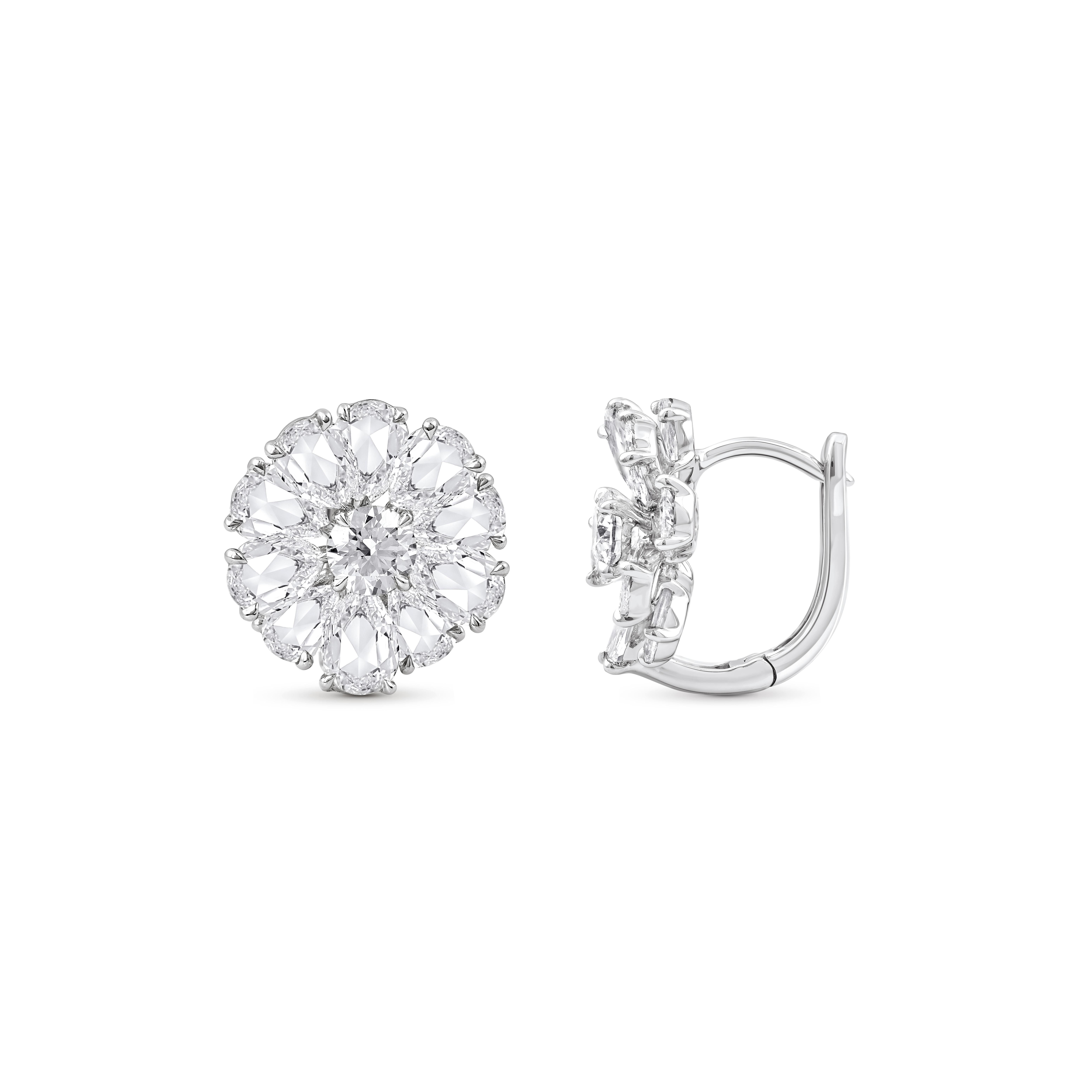Harakh 4 3/8 Karat Brillantschliff natürlicher farbloser Diamant Cascade-Ohrstecker im Zustand „Neu“ im Angebot in New York, NY