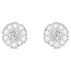 Harakh 4 3/8 Karat Brillantschliff natürlicher farbloser Diamant Cascade-Ohrstecker