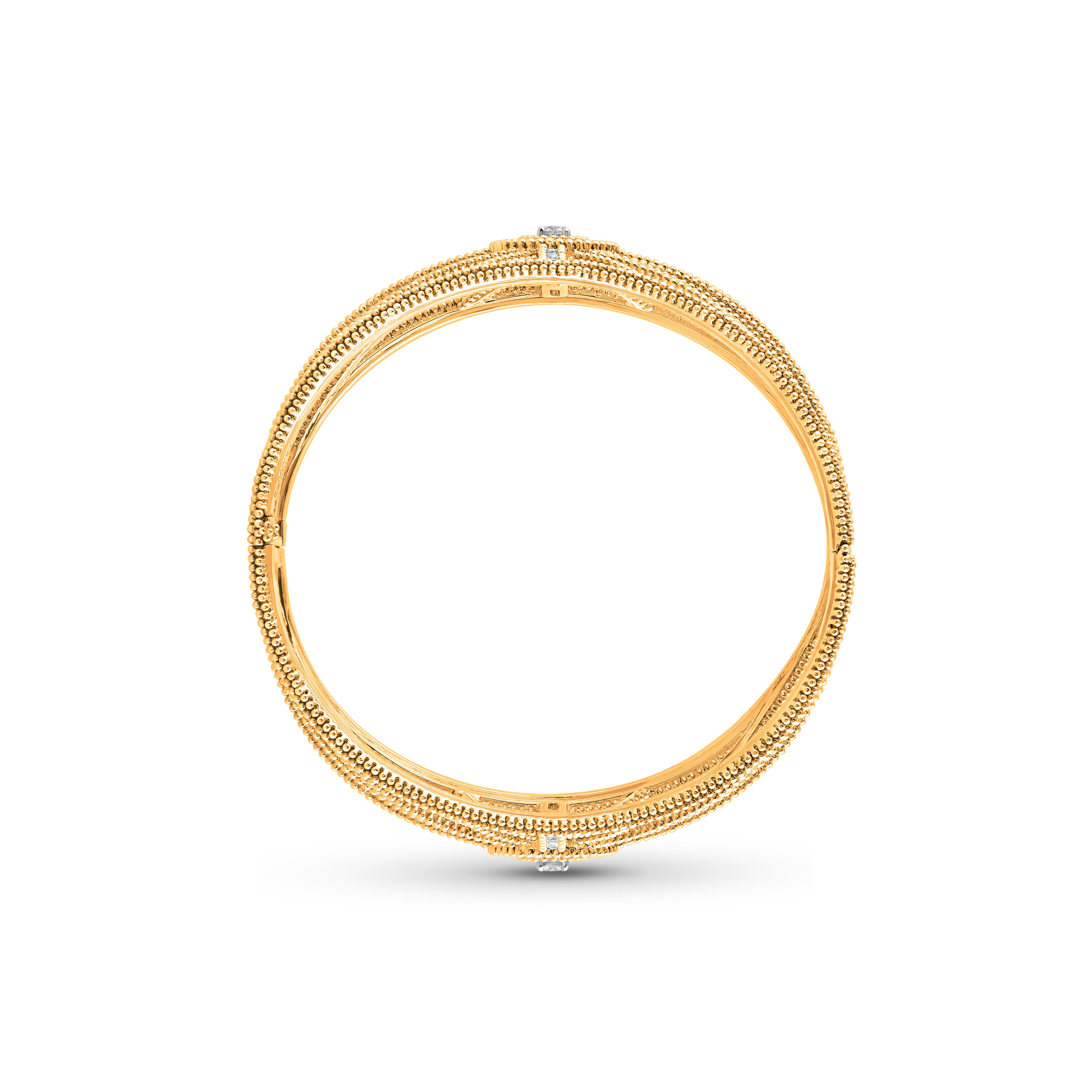HARAKH 5 5/8CT farbloser Diamant Sonnenlicht 18K Gold Sonnenlicht Armreif (Zeitgenössisch) im Angebot