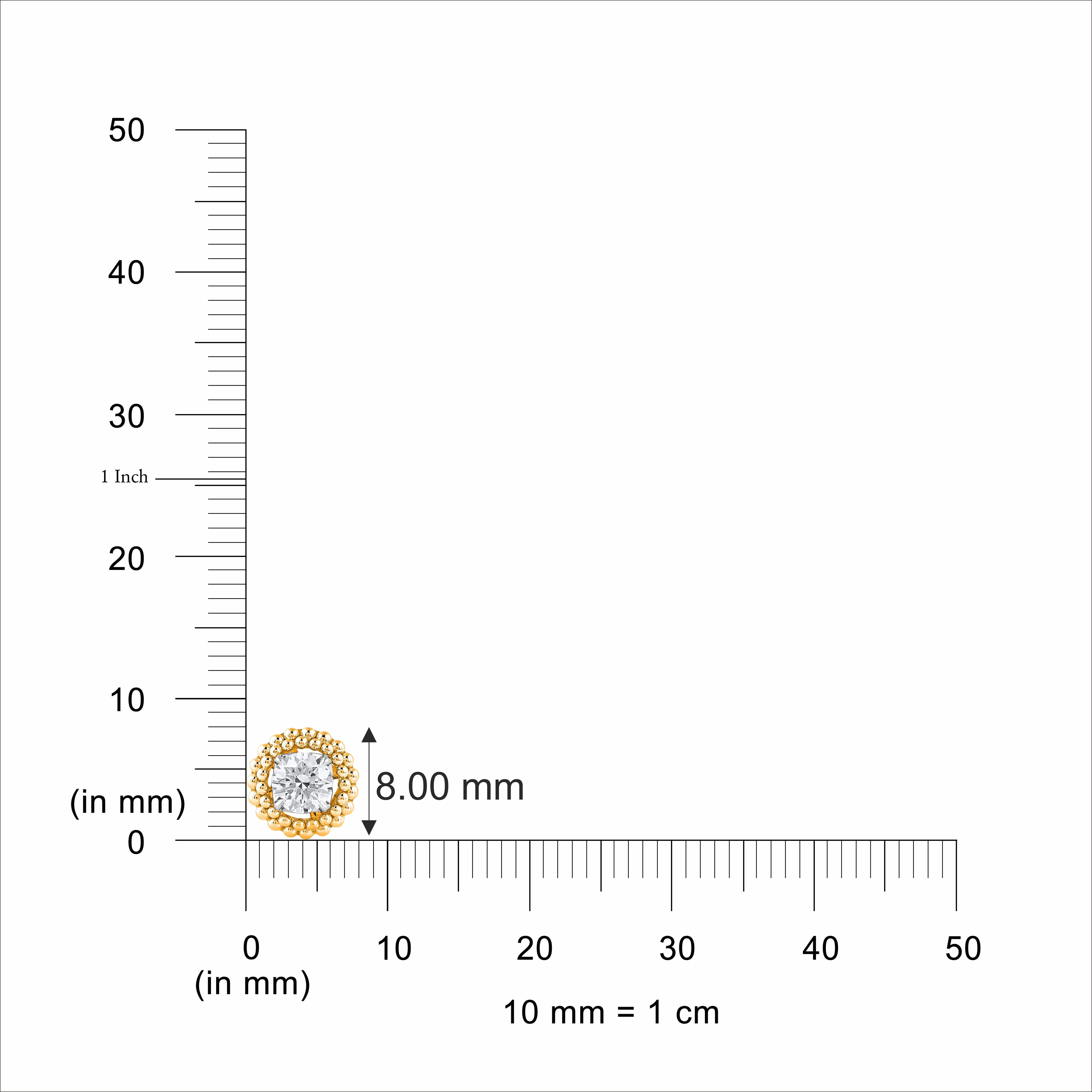 Brilliant Cut HARAKH 5/8 CT Natural Colorless Diamond 18KT Yellow Gold Stud Earrings For Sale