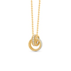 HARAKH 5/8 CT Colorless Diamond Pendant Necklace in 18KT Yellow Gold