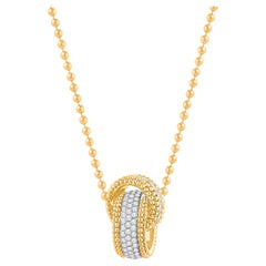 HARAKH 5/8 CT Colorless Diamond Pendant Necklace in 18KT Yellow Gold