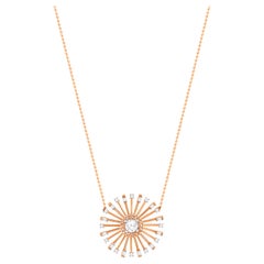 Collana con ciondolo in oro 18 carati con diamante incolore di 5/8 CT di Harakh