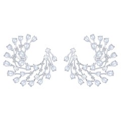 Harakh 5 Carat Colorless Diamond Brilliant & Rose-cut 18KT Gold Cascade Earrings