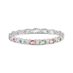 HARAKH Pulsera Gota de Lluvia de Diamante Incoloro y Turmalina de 7/8 Quilates en Oro de 18 KT