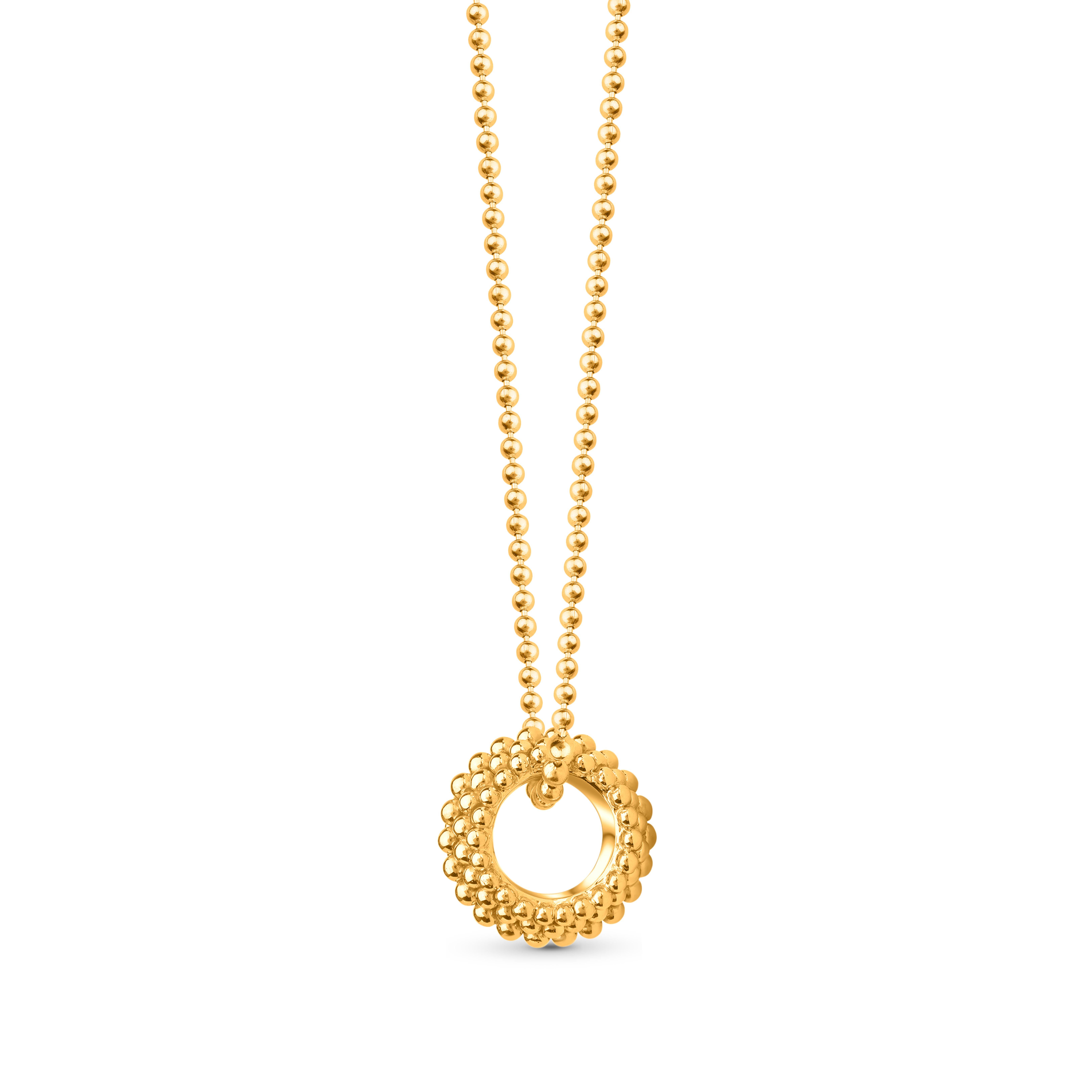 Ispirata al viaggio dei raggi dorati del sole, la collana con sfera aurica Sunlight di Harakh irradia una calda e luminosa eleganza. Realizzato a mano in oro giallo 18 carati, il ciondolo presenta una sfera aurica scolpita che prende vita grazie