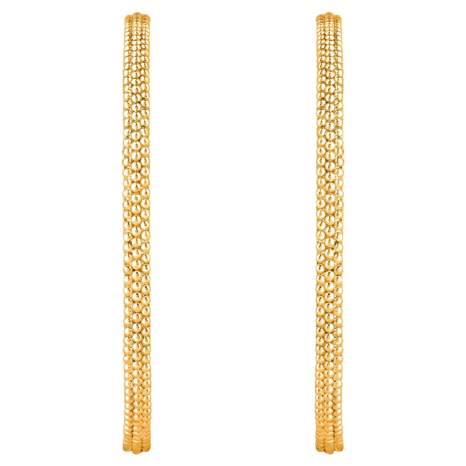 HARAKH Auric Sphere 7/8 CT farbloser Diamant 18KT Gelbgold Creolen