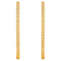 HARAKH Pendientes de aro de oro amarillo de 18 KT con esfera áurica y diamante incoloro de 7/8 CT HARAKH Pendientes de aro de oro amarillo de 18 KT con esfera áurica y diamante incoloro de 7/8 CT