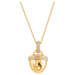 Harakh Colorless Diamond 0.25 Carat Pendant Necklace in 18 Kt Yellow Gold
