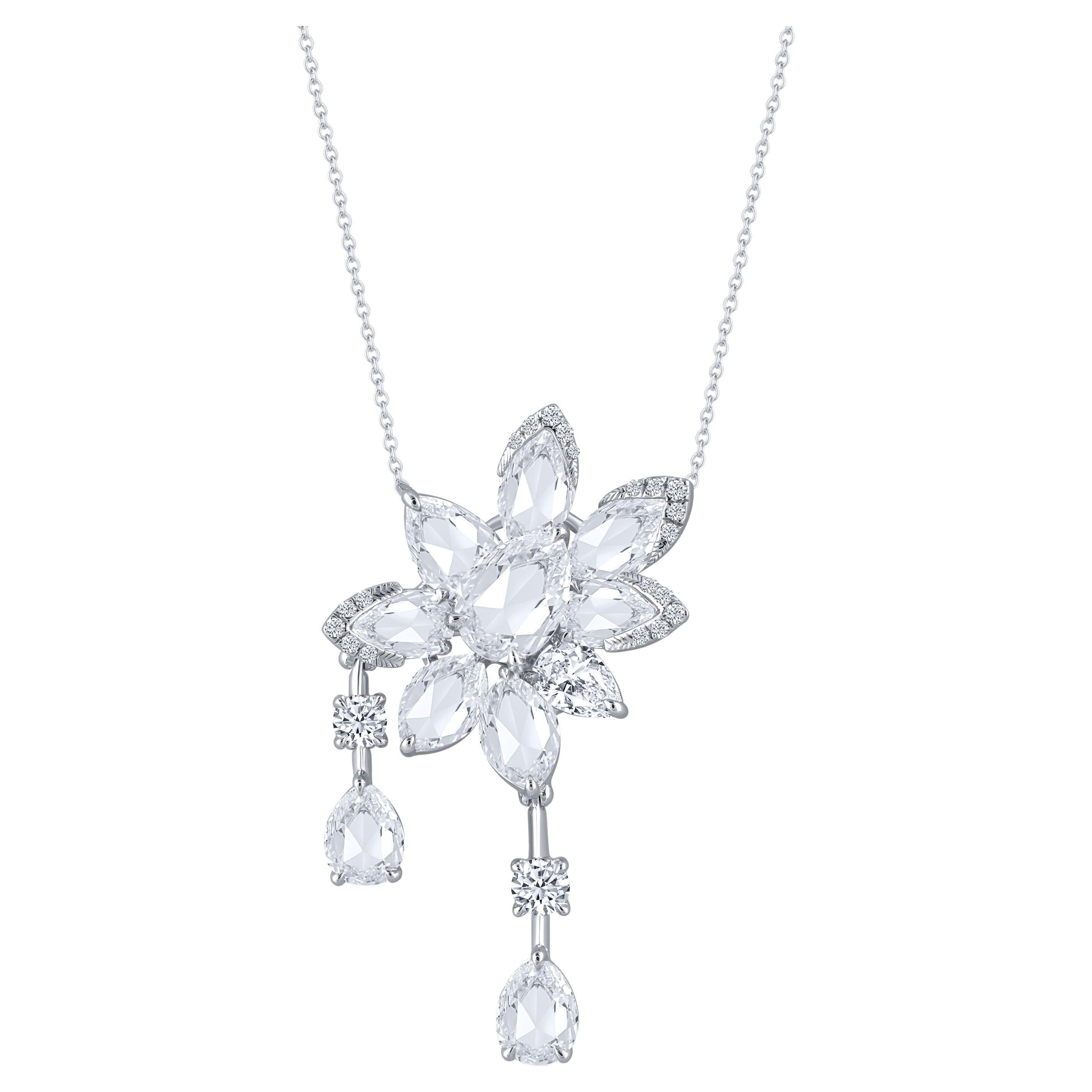 Harakh Colorless Diamond 1.80 Carat Pendant Necklace in 18 Kt White Gold