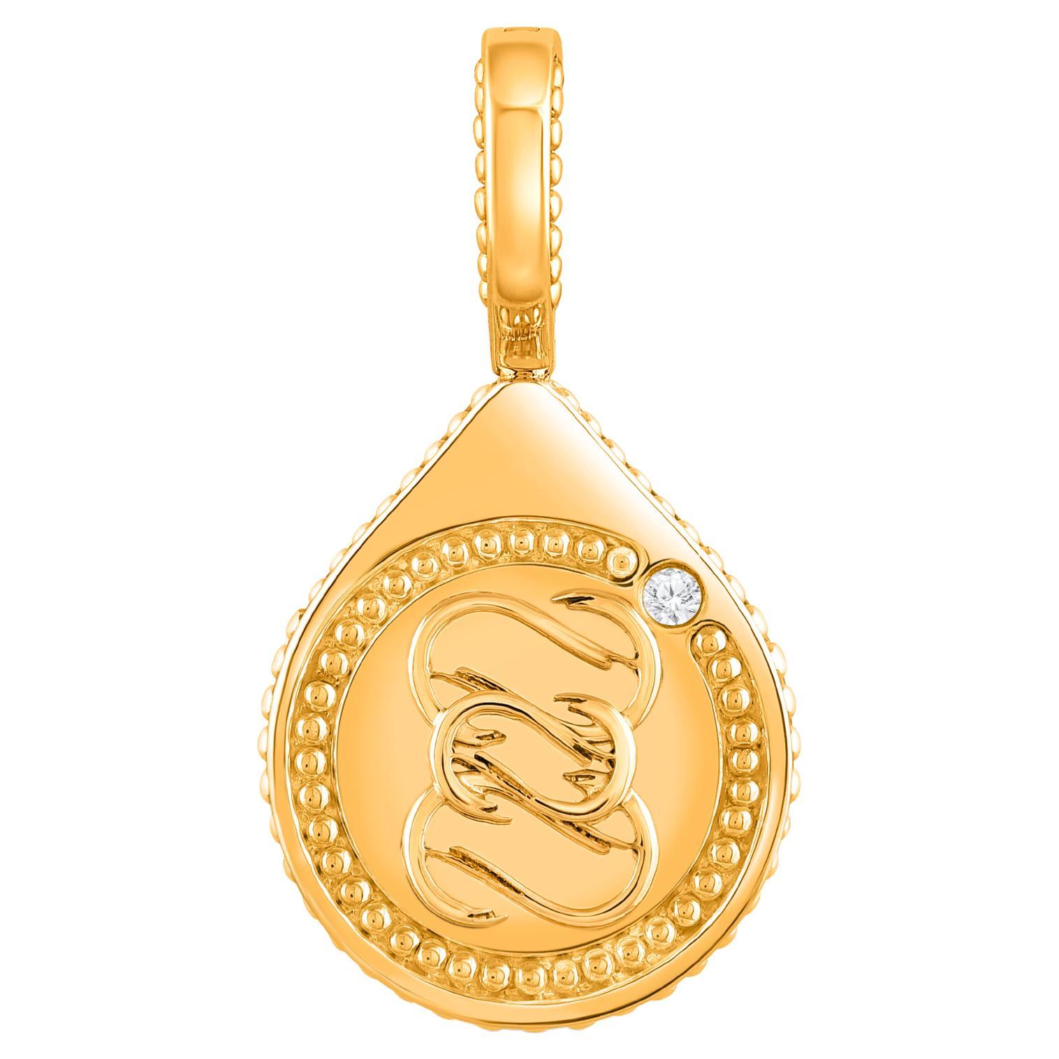 HARAKH Colgante-diamante de oro amarillo de 18 quilates con gota de alegría incolora