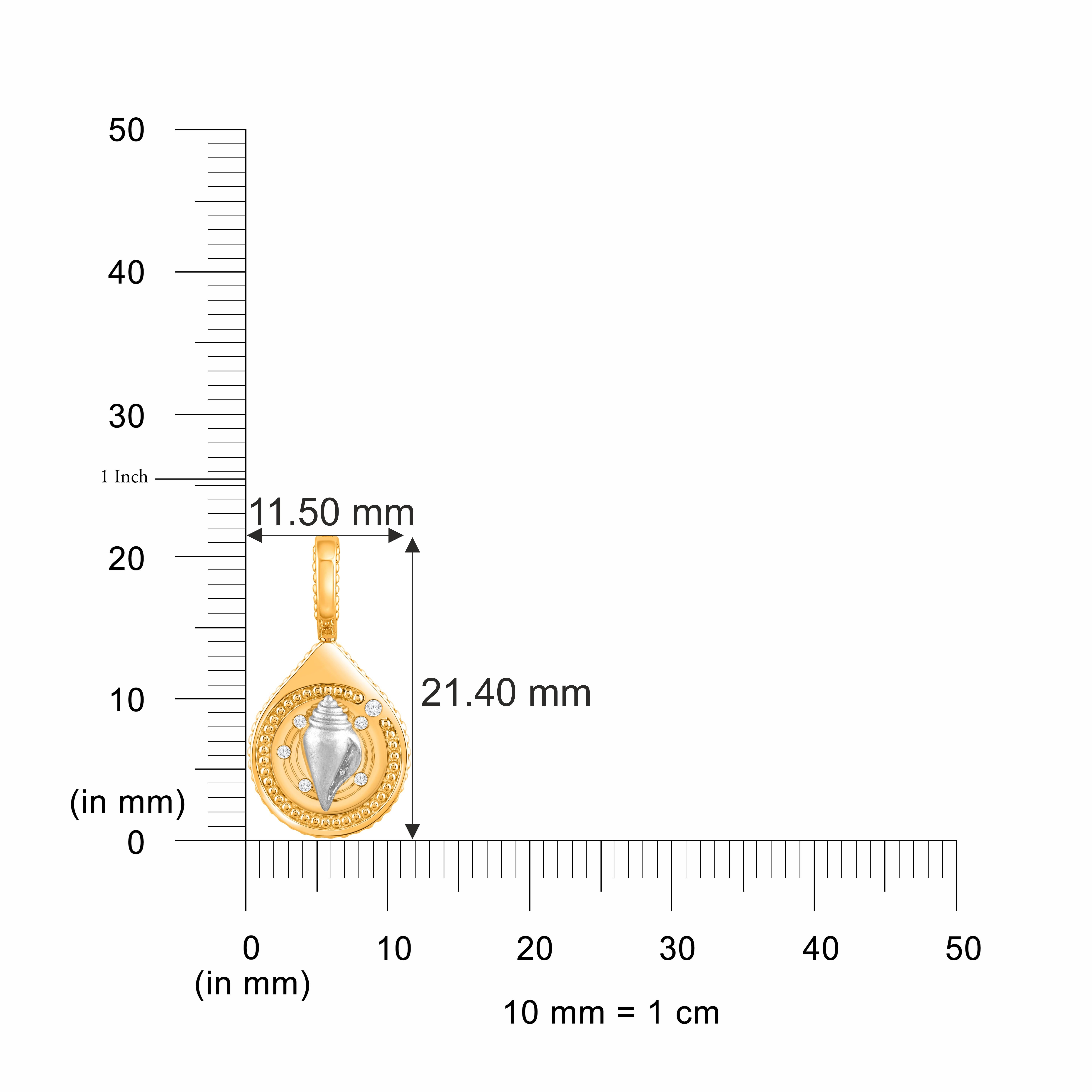 Taille brillant Harakh Diamant incolore Gouttes de JOY Pendentif en or 18KT en vente