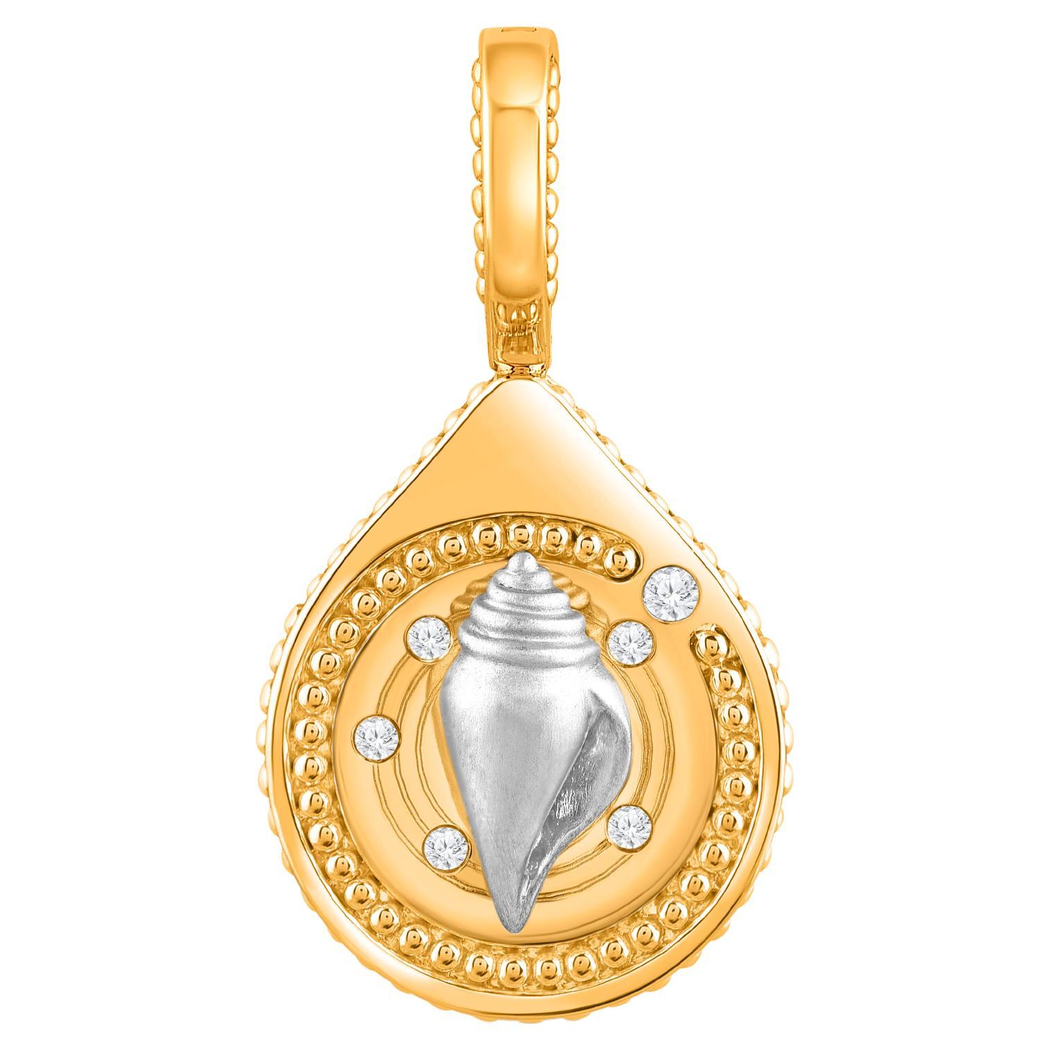 Ciondolo con diamante incolore Harakh - Gocce di Gioia - in oro 18KT in vendita