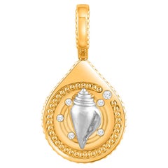 HARAKH Farbloser Diamant Tropfen von JOY Klarheit Charme-Anhänger in 18KT Gold