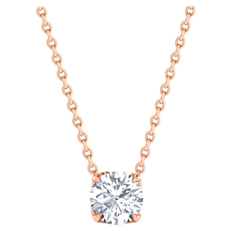 Collier En Or 18 Carats Avec Diamant Solitaire - 0.18ct G/VS2, 5.28g - Occasion Élégant