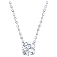 Harakh Halskette mit GIA-zertifiziertem 0,27 Karat Solitär-Diamant-Anhänger aus 18 KT Gold