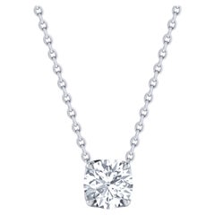 Harakh GIA Certified 0.28 Carat Solitaire Diamond Pendant Necklace in 18 KT Gold