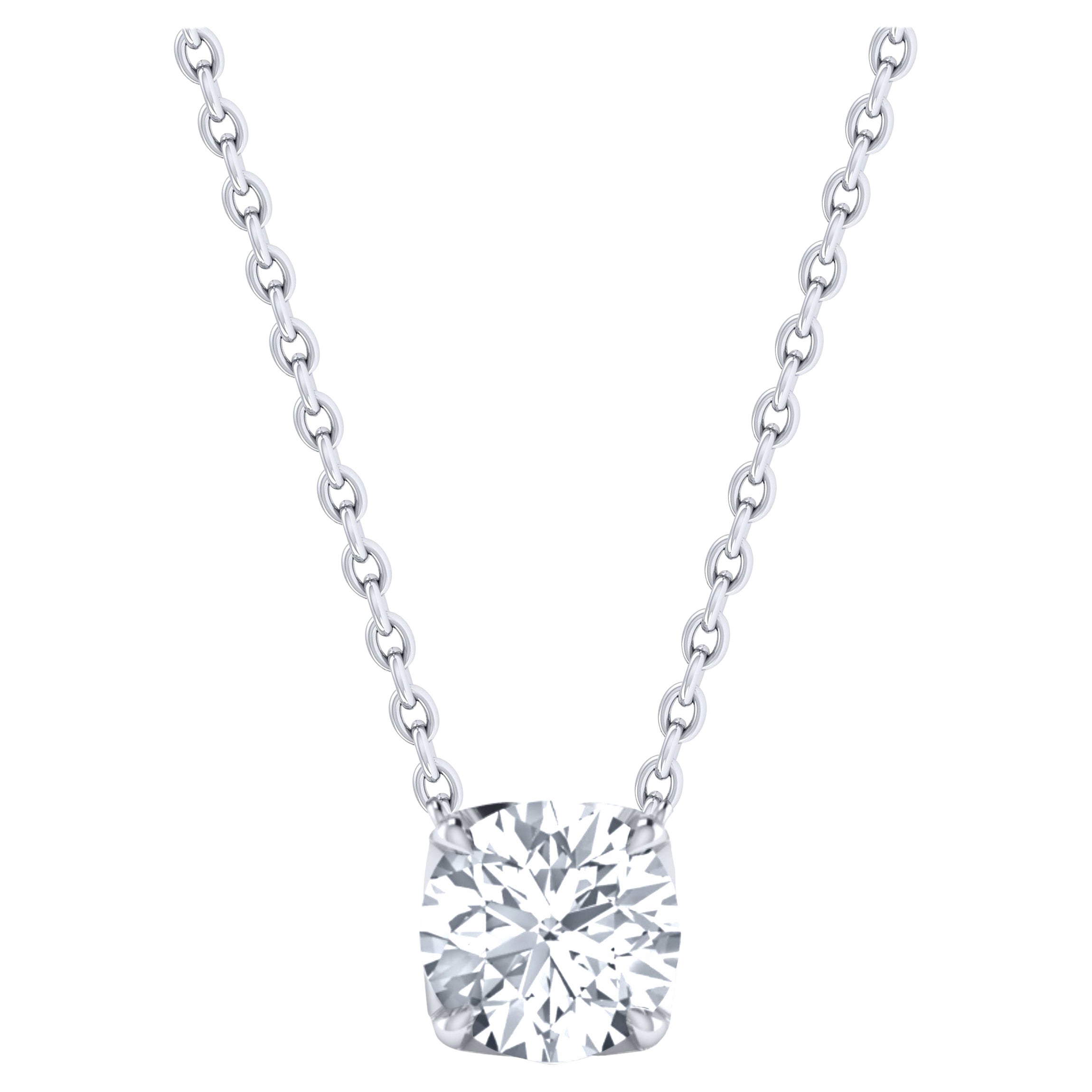 Harakh GIA-zertifizierte 0,33 Karat Solitär-Diamant-Anhänger-Halskette aus 18 Kt Gold im Angebot