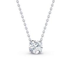 Harakh GIA Certified 0.45 Carat Solitaire Diamond Pendant Necklace in 18 Kt Gold