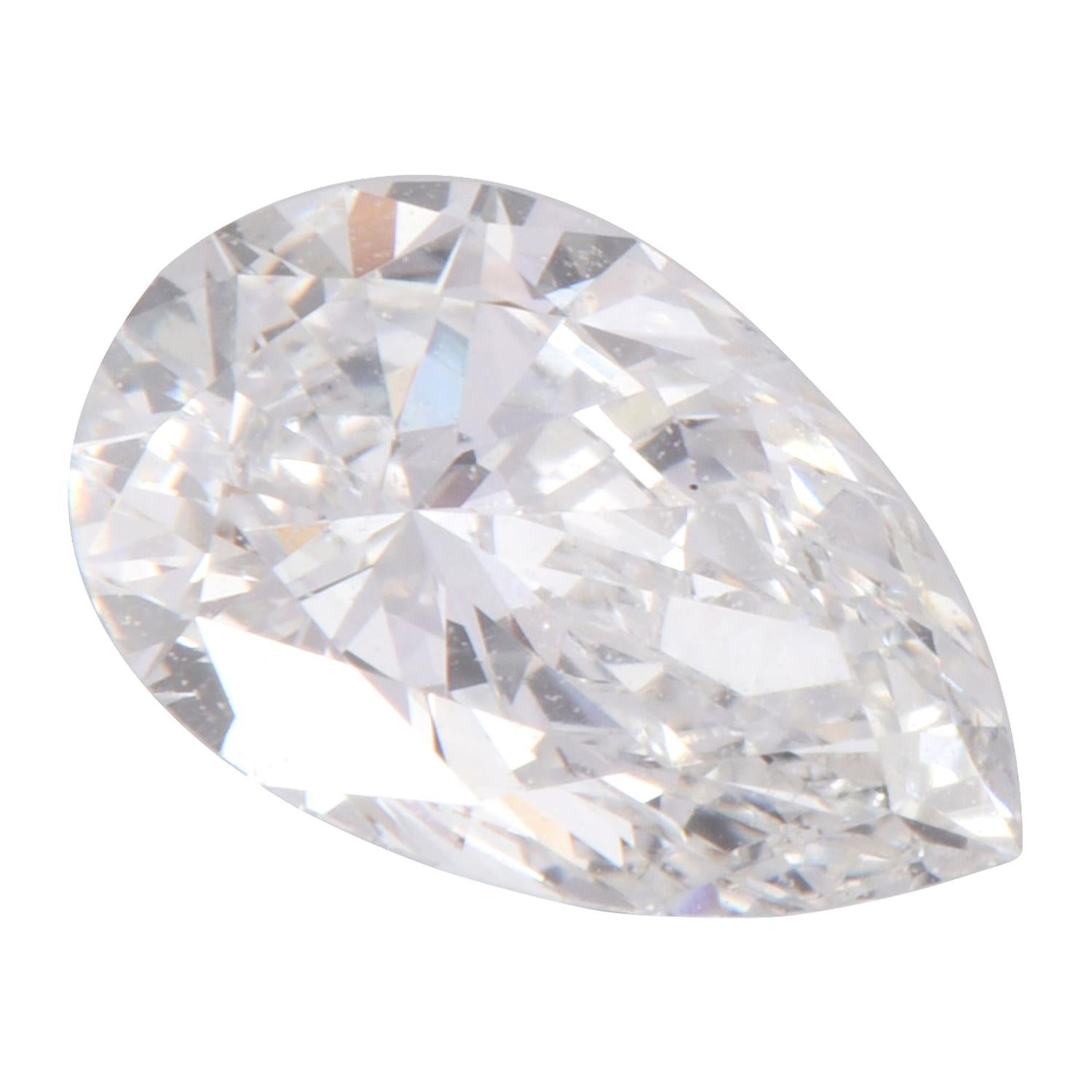 Harakh GIA Certified 0.46 CT F-Color VVS1 Clarity Pear Brilliant Loose Diamond For Sale