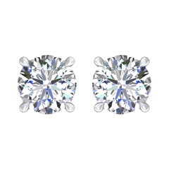 Harakh GIA Certificado 0.54 Quilates F Color VS2 Claridad 18 KT Pendientes de Diamantes
