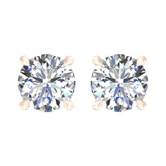 Harakh Clous d'oreilles en diamants de 18 carats certifiés GIA de 0,54 carat de couleur F et de pureté VVS1