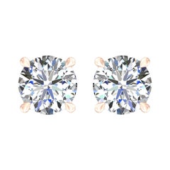 Harakh GIA Certified 0.54Carat F Color VVS1 Clarity 18 KT Diamond Stud Earrings