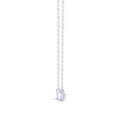HARAKH GIA Certified 3/4 Ct Solitaire Colorless Diamond Necklace in 18 Kt Gold