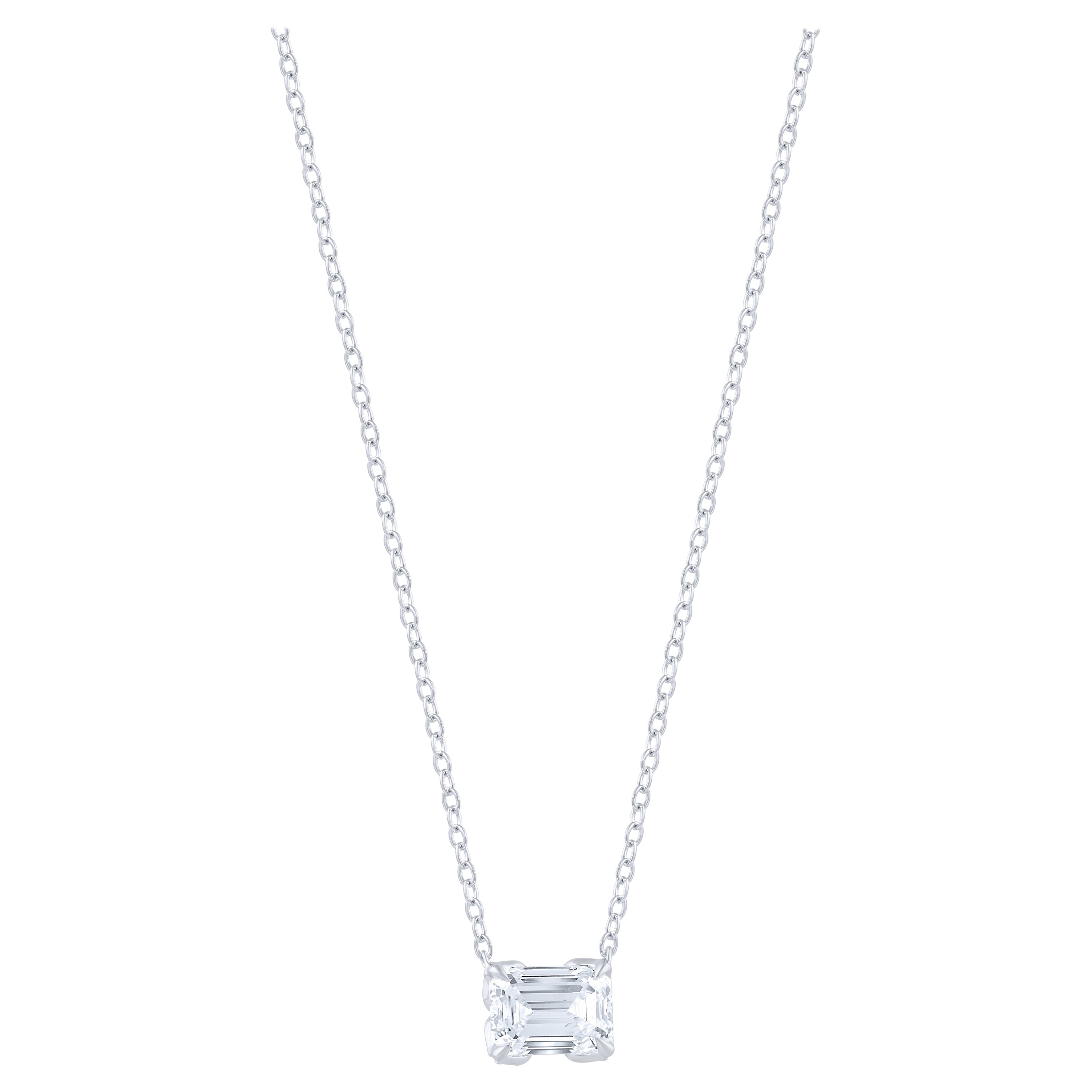 HARAKH Collar Colgante Diamante Solitario Certificado GIA de 0,70 Quilates en Oro de 18 Kt en venta