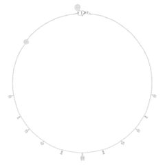 HARAKH GIA Certified 1 1/5 Colorless Diamond Station Necklace 18K White Gold HARAKH GIA Certified 1 1/5 Colorless Diamond Station Necklace 18K White Gold