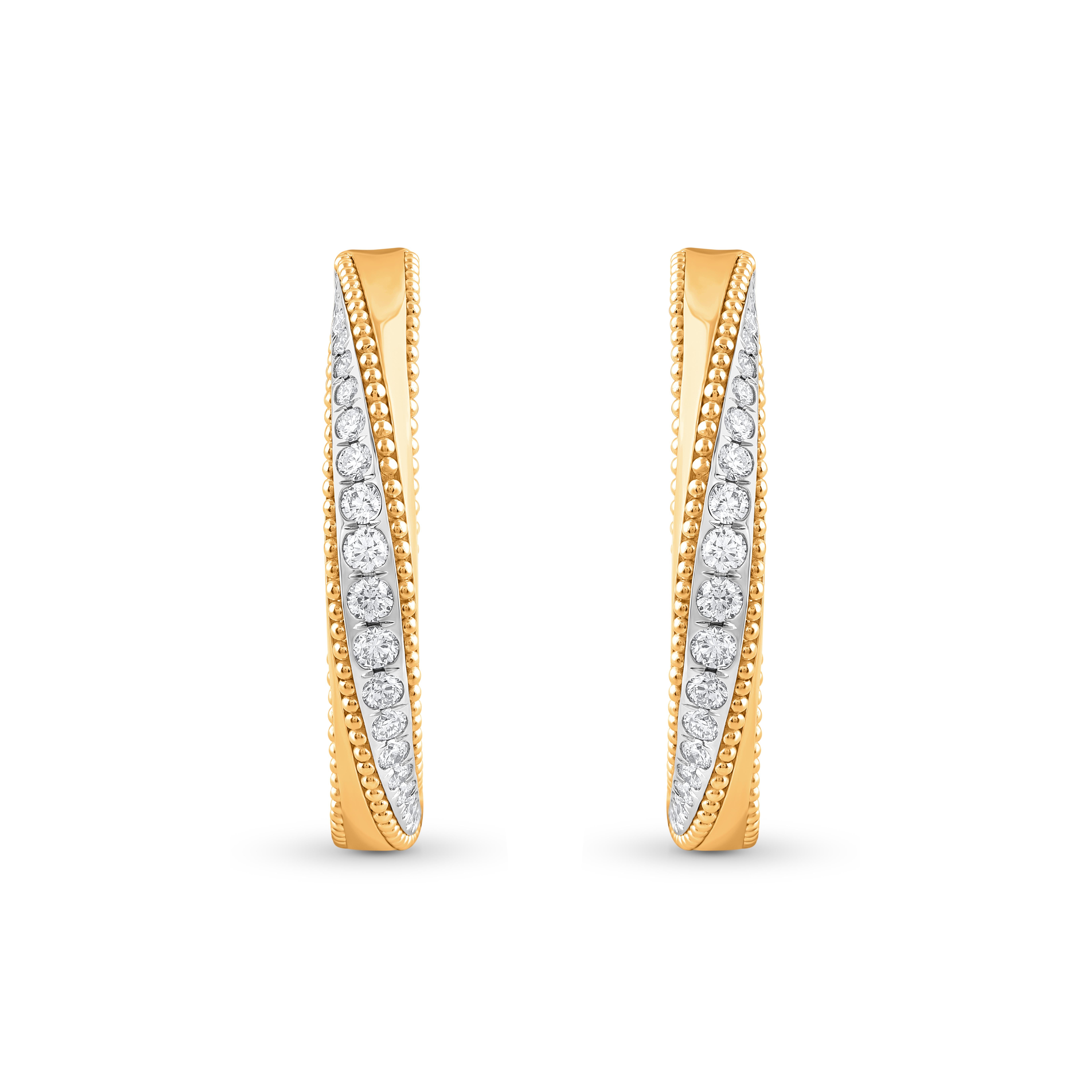 HARAKH 1/2Ct Diamante Incoloro Oro 18K Luz Solar Lumora - Pendientes Arco Gemelos