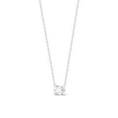 HARAKH GIA Certified 1.00 Carat Solitaire Diamond Pendant Necklace in 18 Kt Gold