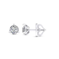 Harakh GIA Certified 2 CT Colorless Diamond 18K Gold Stud Earrings (F/VS2)