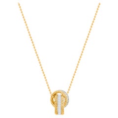 Harakh - Collier à pendentif rond en or 18KT avec diamant incolore Sunlight de 3/4 CT
