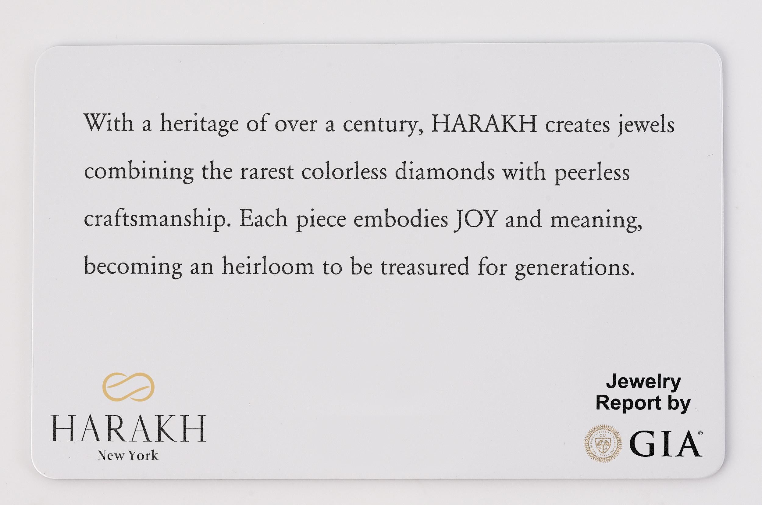 Donna Harakh GIA ha certificato 3/4CT di diamanti naturali incolori per la collana Station in oro 18K in vendita