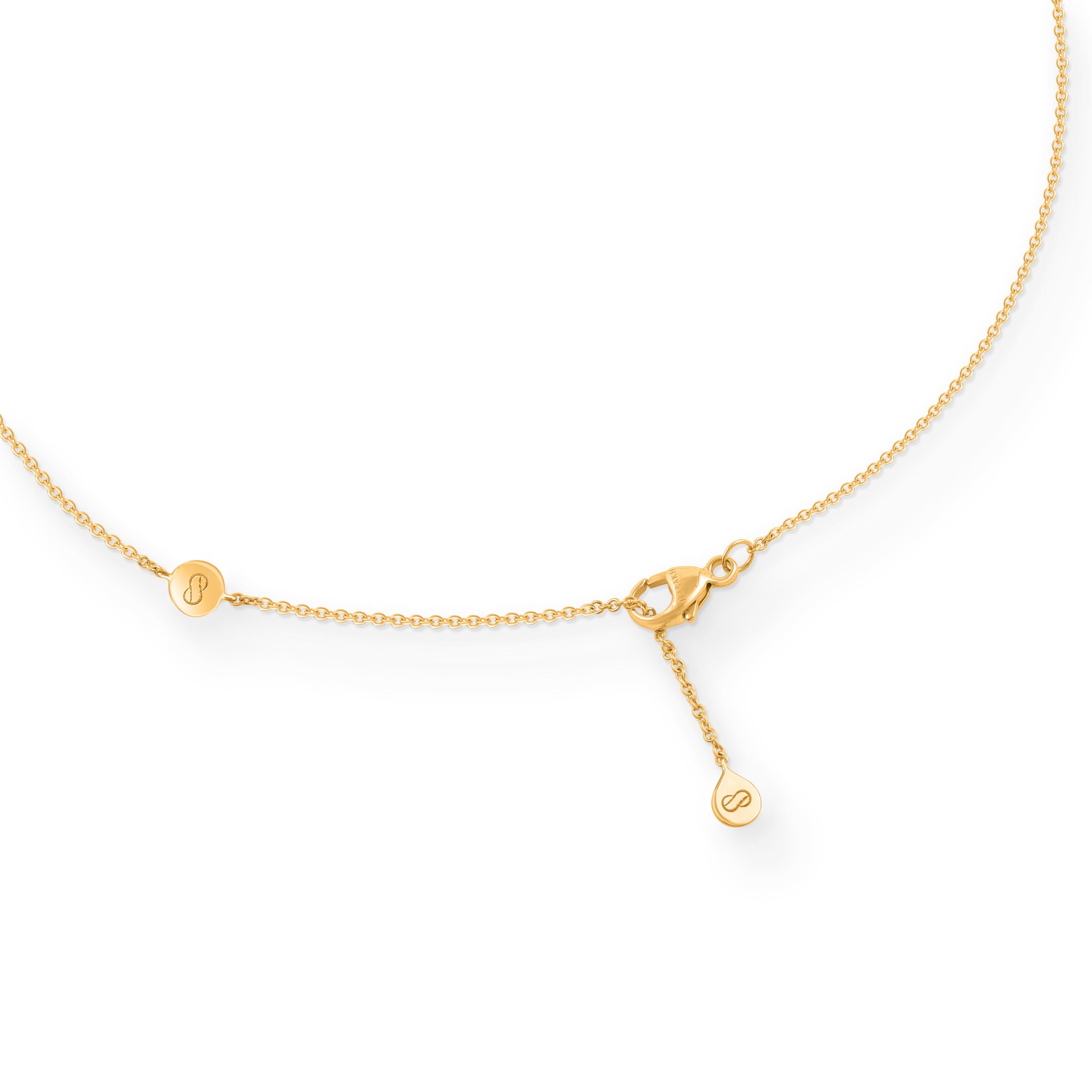 Moderno Harakh GIA ha certificato 3/4CT di diamanti naturali incolori per la collana Station in oro 18K in vendita