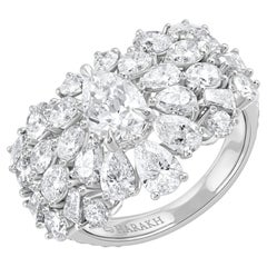 raindrop wedding ring HARAKH GIA Certified 4.00 Carat Pear, Brilliant Cut 18KT Raindrop Bridal Ring