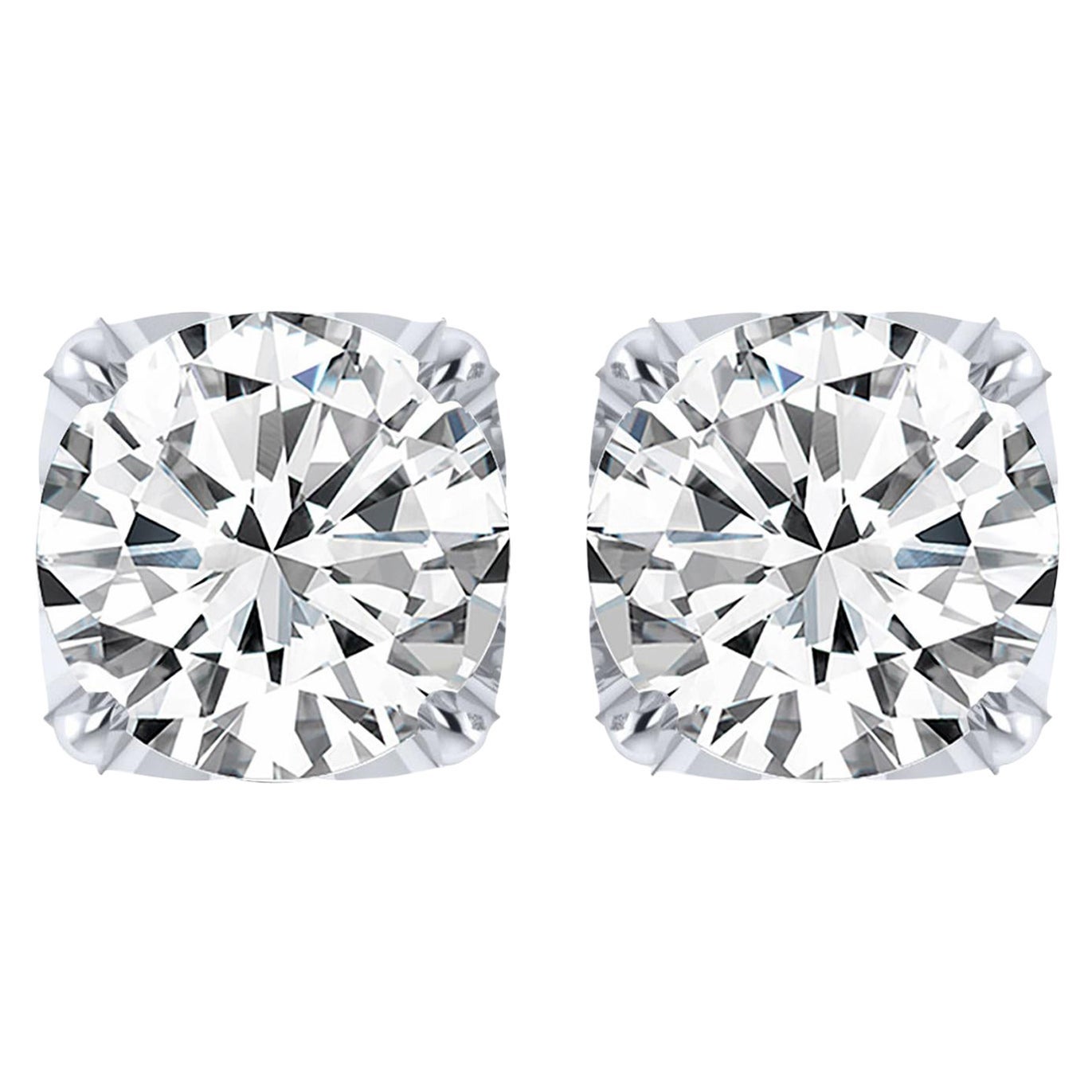 Harakh GIA-zertifizierte F/VS2 1,25 Karat Diamant-Ohrstecker aus 18 Karat Weißgold